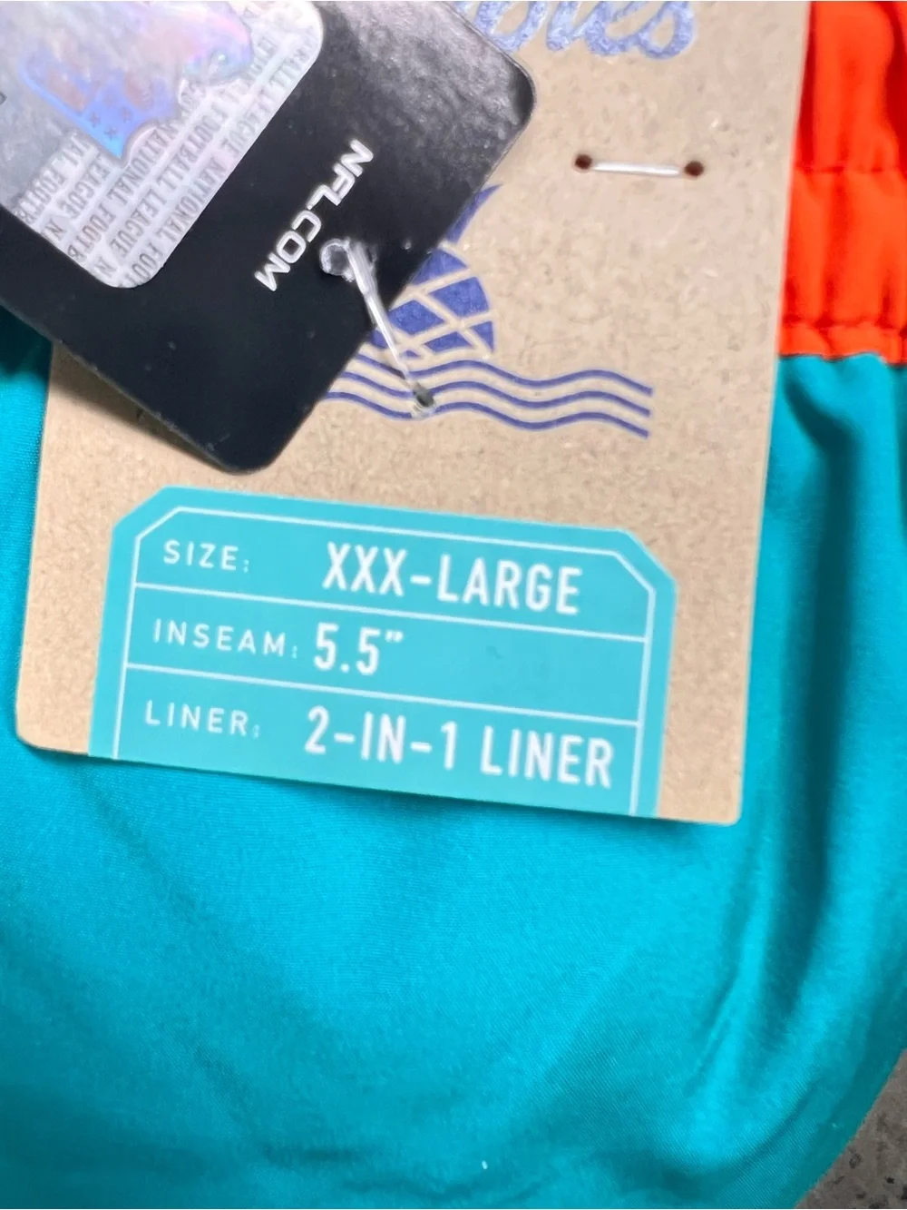 New Chubbies Miami Dolphins NFL Lined 5.5” Swim Trunks Shorts‎